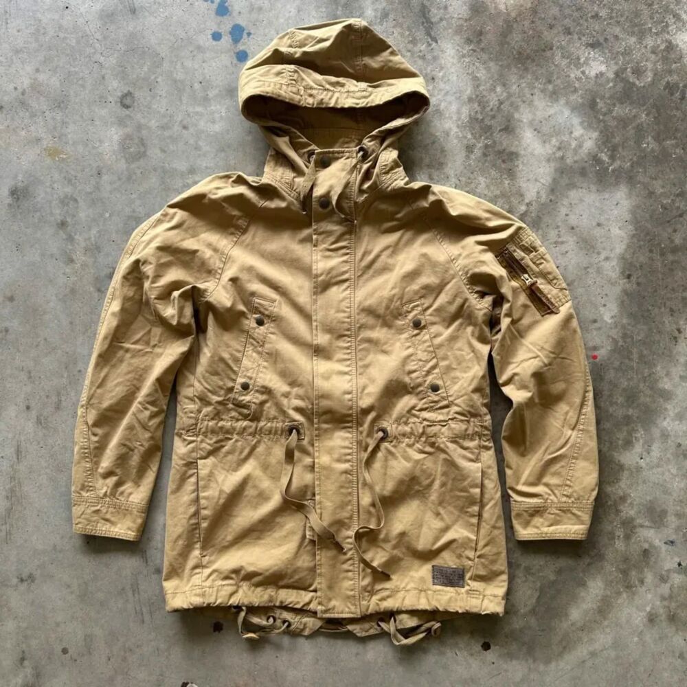 Vintage Diesel 70s Repro Military Parka Jacket Size Small